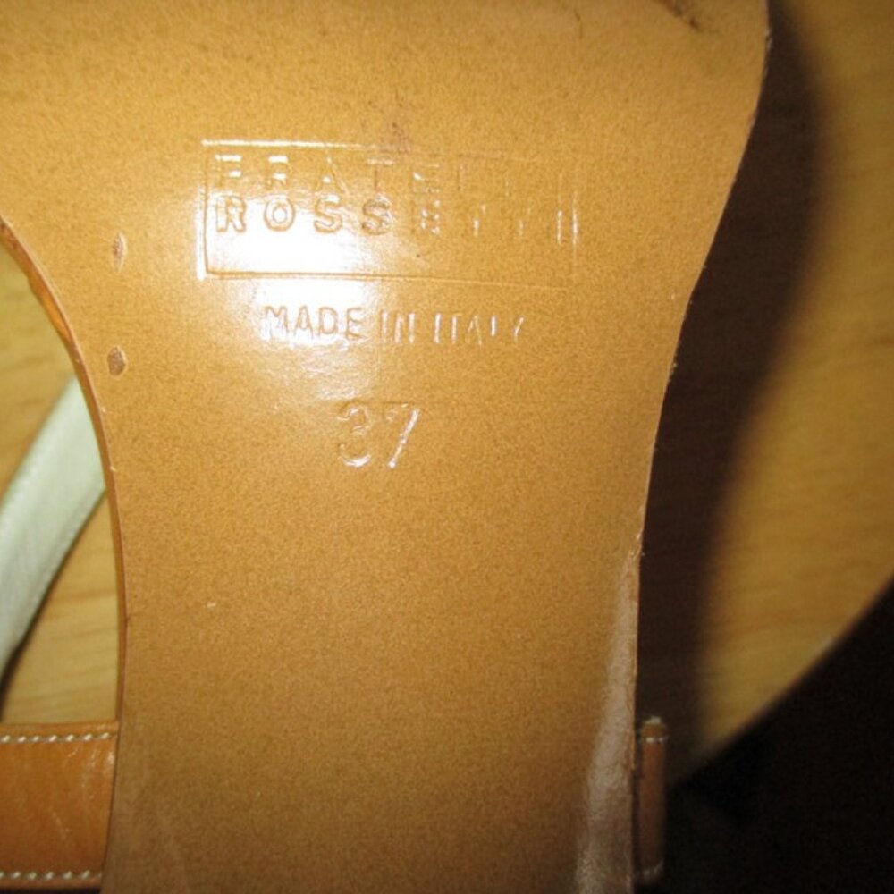 FRATELLI ROSSETTI Tan Sling Back Heels - Picture 4 of 7